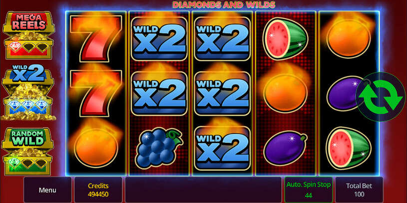 Big Max Diamonds and Wilds Slot Respins