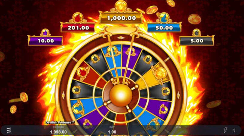 Devilish Fortunes Slot Bonus Wheel