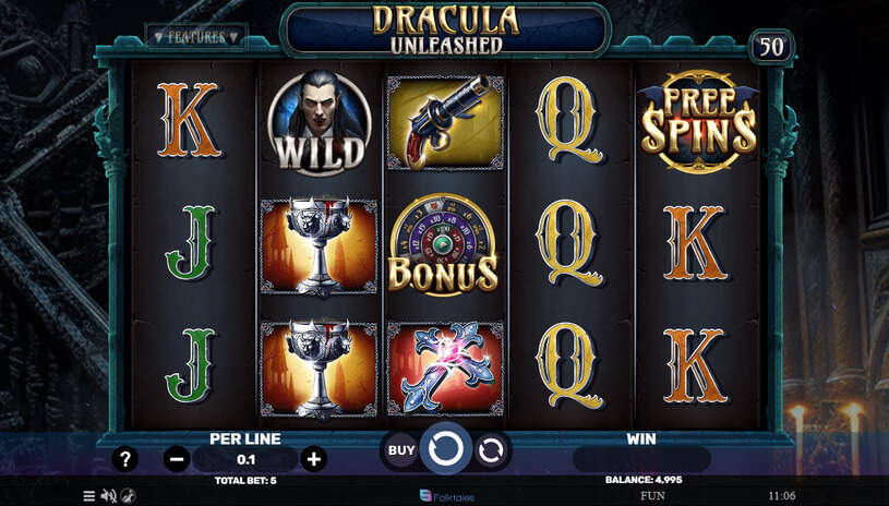 Dracula Unleashed Slot gameplay