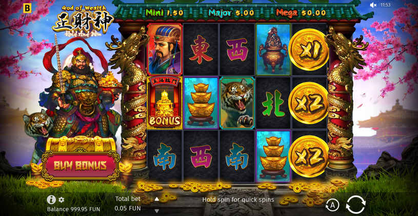 God of Wealth Hold and Win Slot gameplay