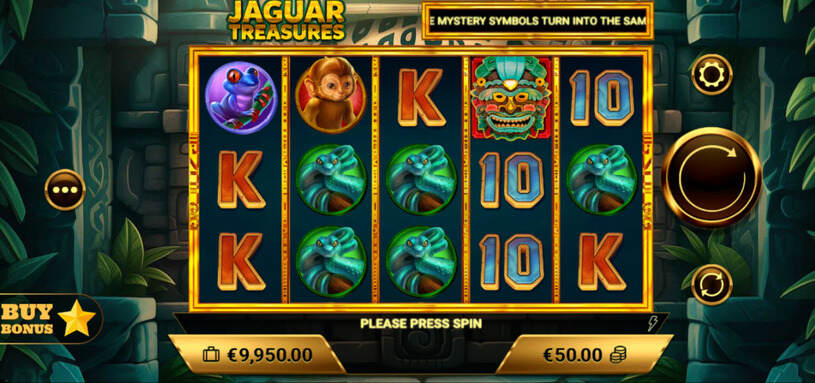 Jaguar Treasures Slot gameplay