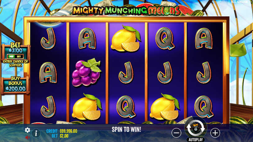 Mighty Munching Melons Slot gameplay