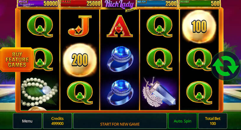 Rich Lady Deluxe Slot gameplay