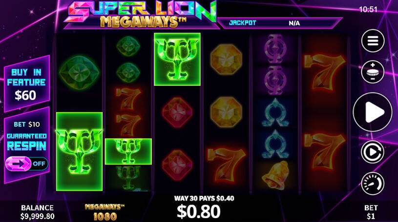 Super Lion Megaways Slot gameplay