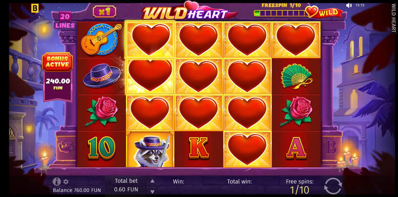 Wild Heart Slot Free Spins