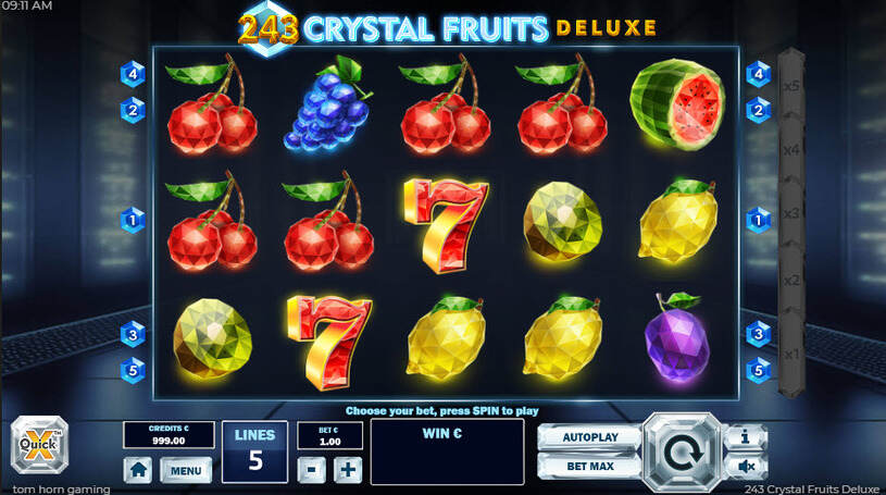 243 Crystal Fruits Deluxe Slot gameplay