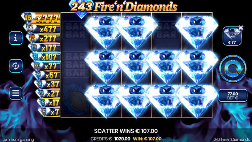 243 Fire’n’Diamonds Slot Big Win