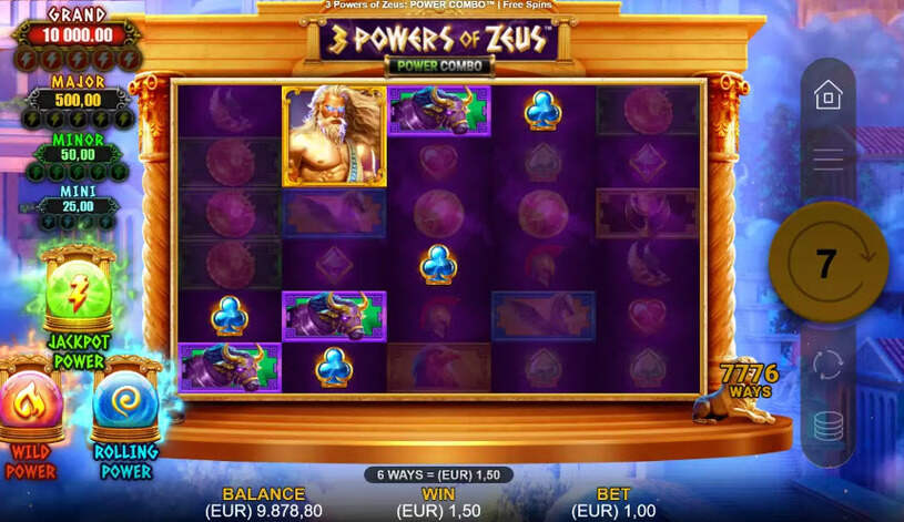 3 Powers of Zeus: Power Combo Slot Free Spins