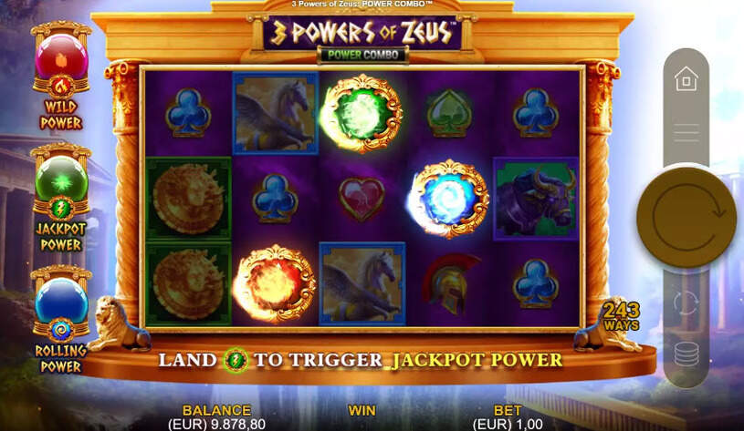 3 Powers of Zeus: Power Combo Slot gameplay