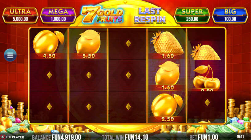 7 Gold Fruits Slot Respins