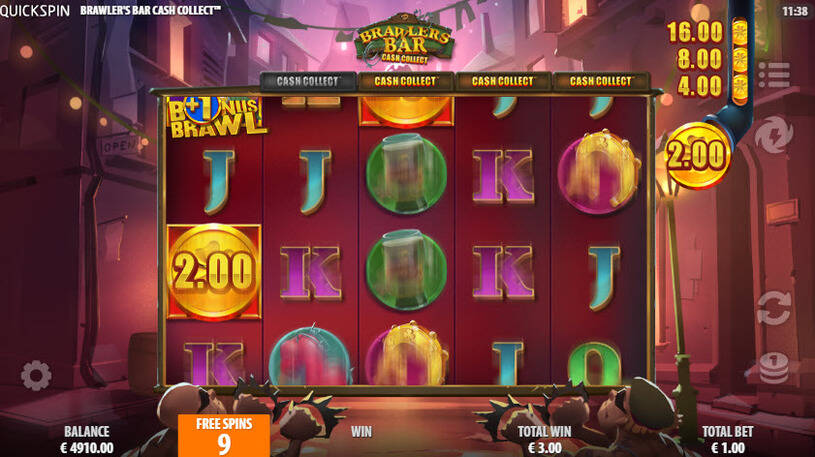 Brawlers Bar Cash Collect Slot Free Spins