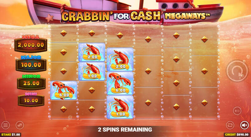 Crabbin’ For Cash Megaways Slot Bonus Game