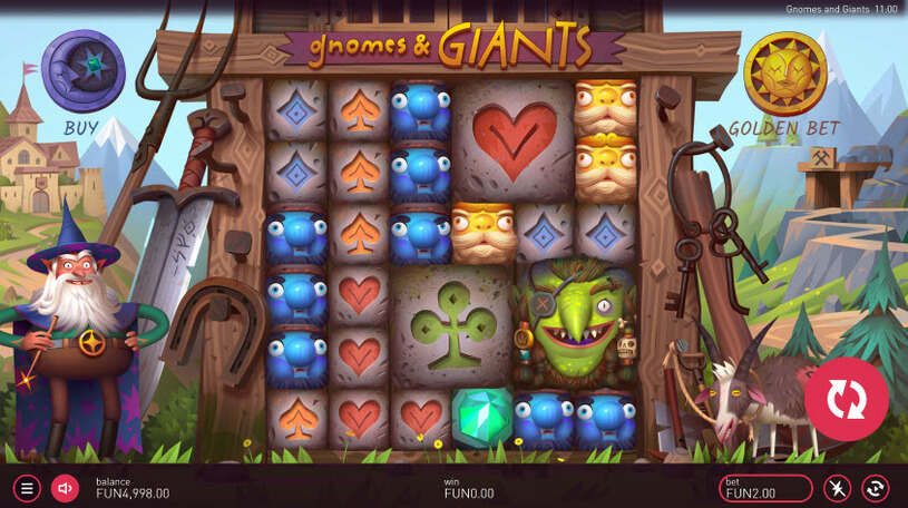 Gnomes & Giants Slot gameplay