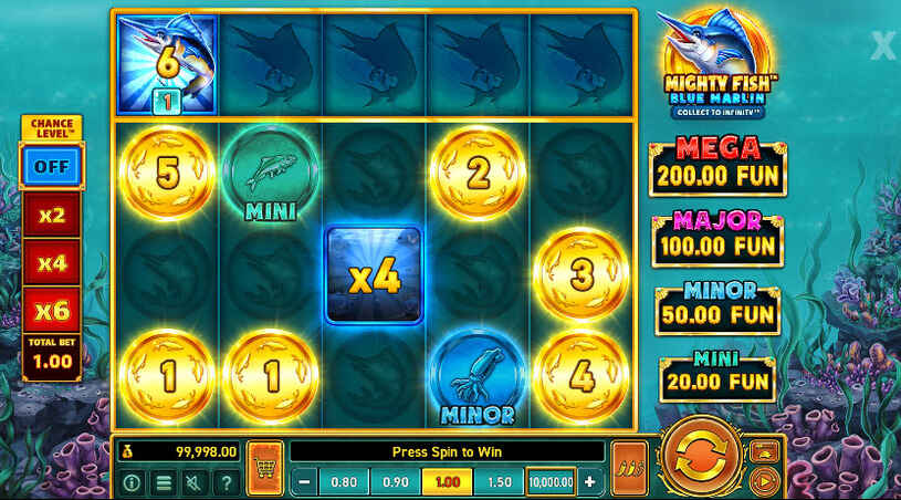 Mighty Fish Blue Marlin Slot gameplay