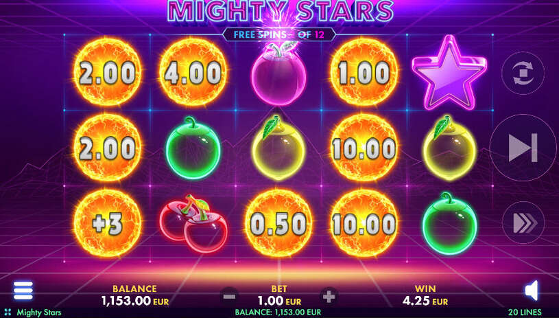 Mighty Stars Slot Free Spins
