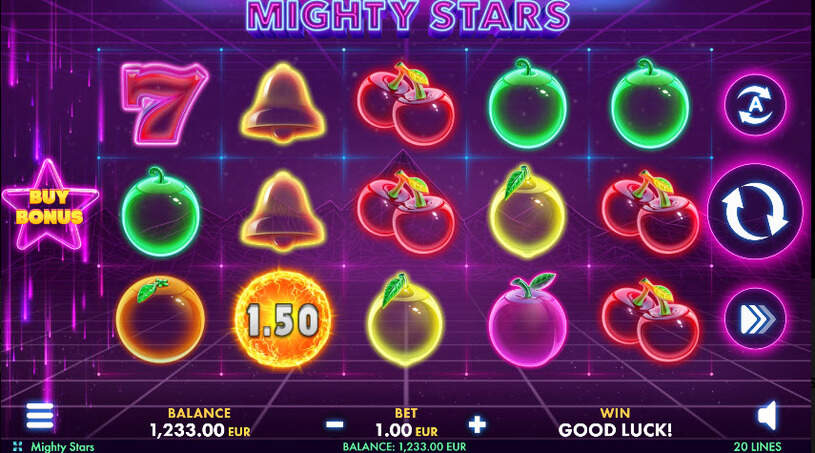 Mighty Stars Slot gameplay