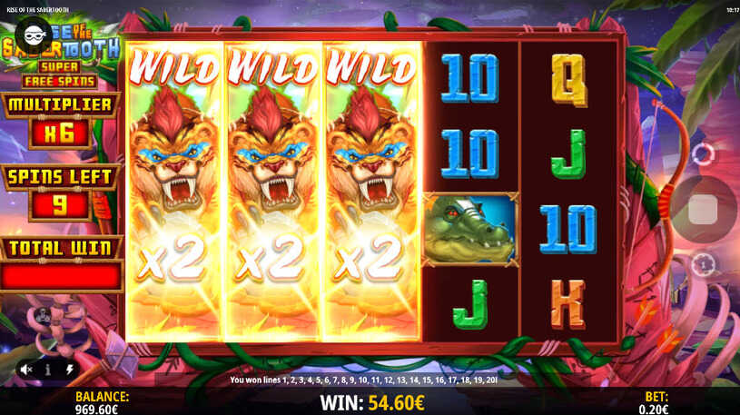 Rise of the Sabertooth Slot Free Spins