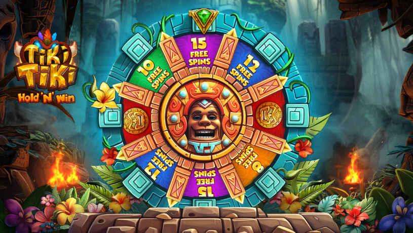 Tiki Tiki Hold and Win Slot Bonus Wheel