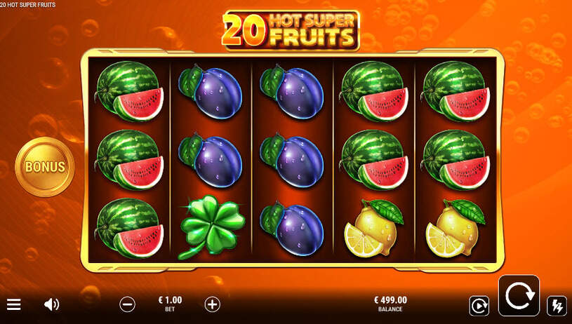 20 Hot Super Fruits Slot gameplay