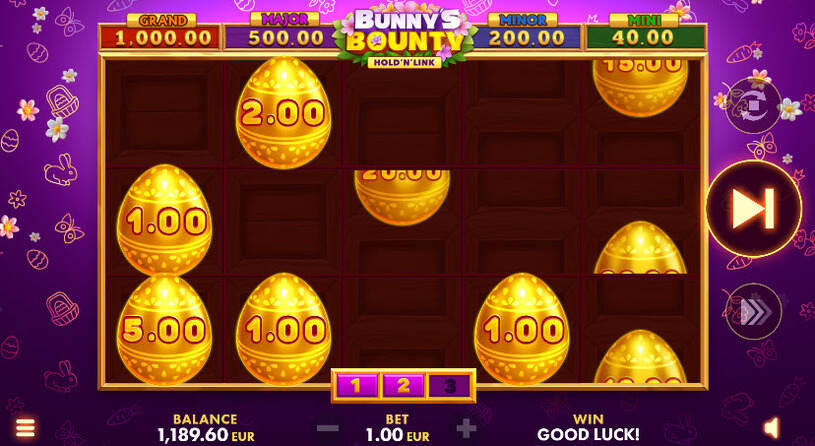 Bunny`s Bounty: Hold`N`Link Slot Bonus Game