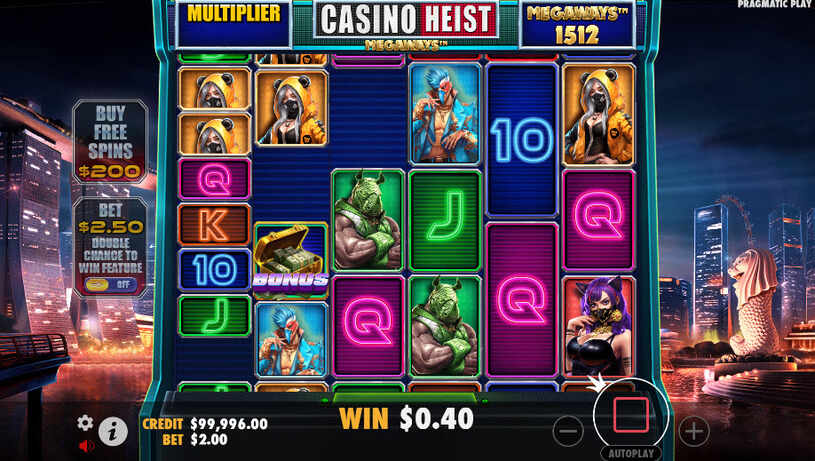 Casino Heist Megaways Slot gameplay