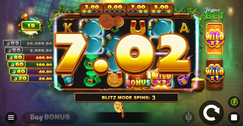 Clover Blitz Hold and Win Slot gameplay