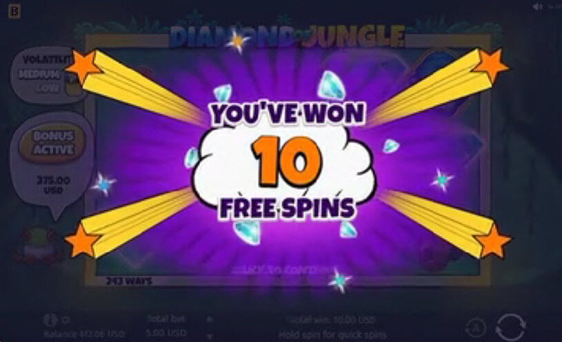 Diamond of Jungle Slot Free Spins