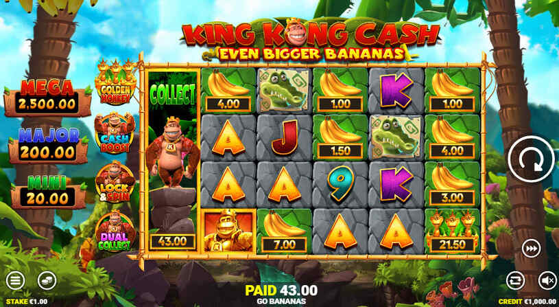 King Kong Cash Even Bigger Bananas Slot Collector