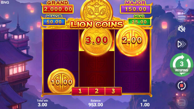 Lion Coins Slot Bonus Game