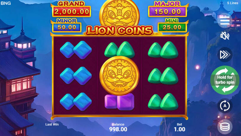 Lion Coins Slot gameplay