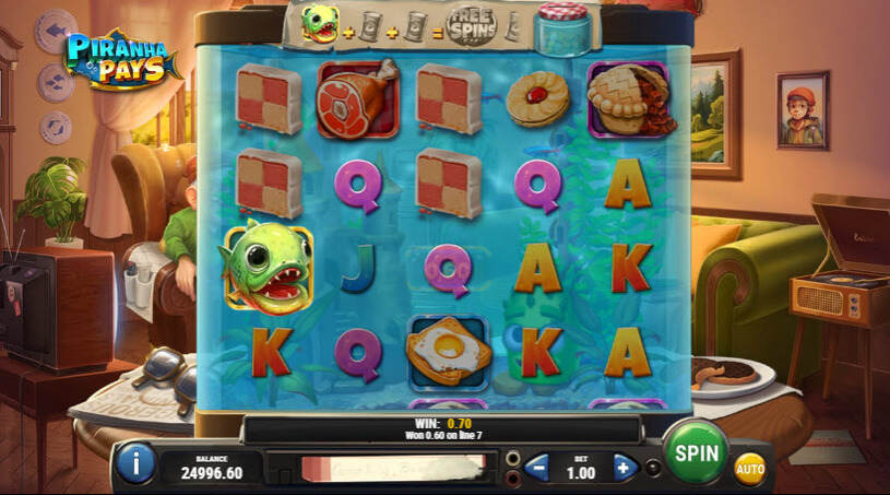 Piranha Pays Slot gameplay