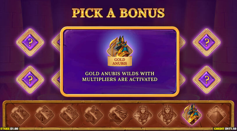 Anubis Rising Slot Bonus Game