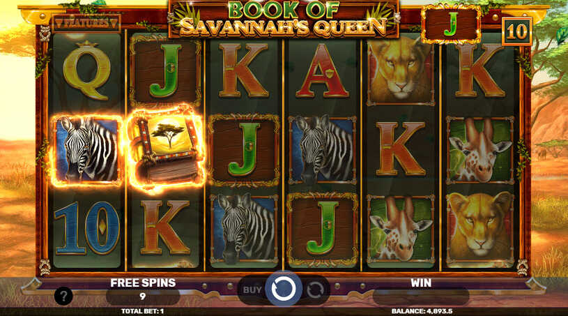 Book of Savannah's Queen Slot Free Spins