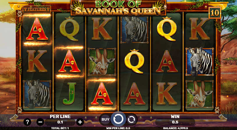 Book of Savannah's Queen Slot gameplay