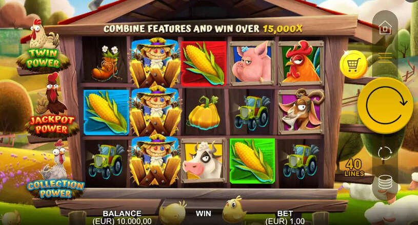 Chickenville Power Combo Slot gameplay