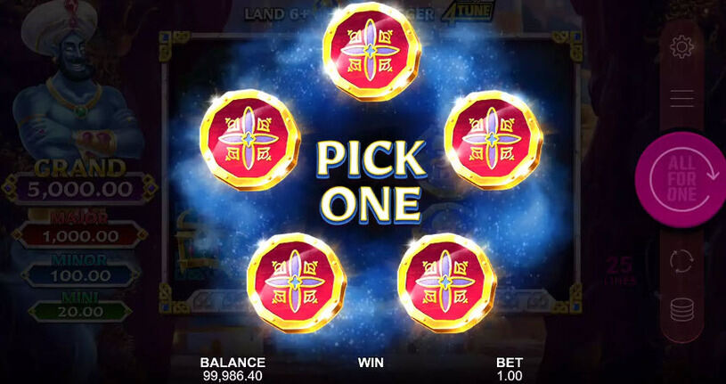 Genie’s Link&Win 4Tune Slot Bonus Game