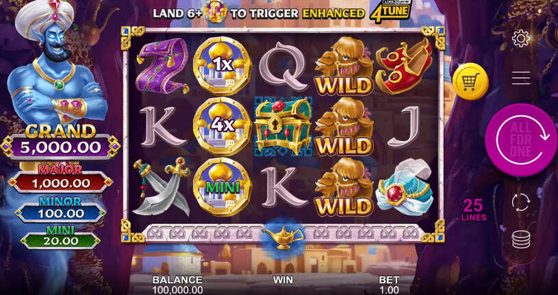 Genie’s Link&Win 4Tune Slot gameplay