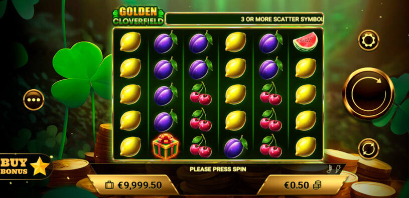Golden Cloverfield Slot gameplay