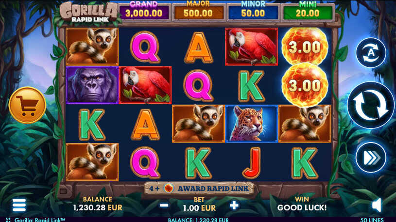 Gorilla: Rapid Link Slot gameplay