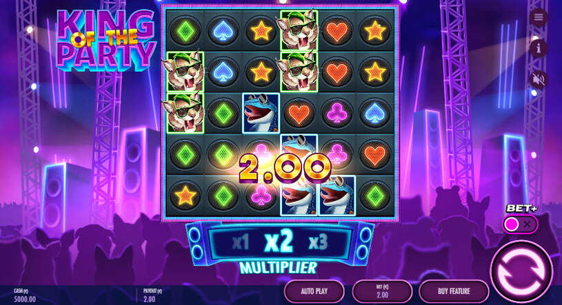 King of the Party Slot gameplay