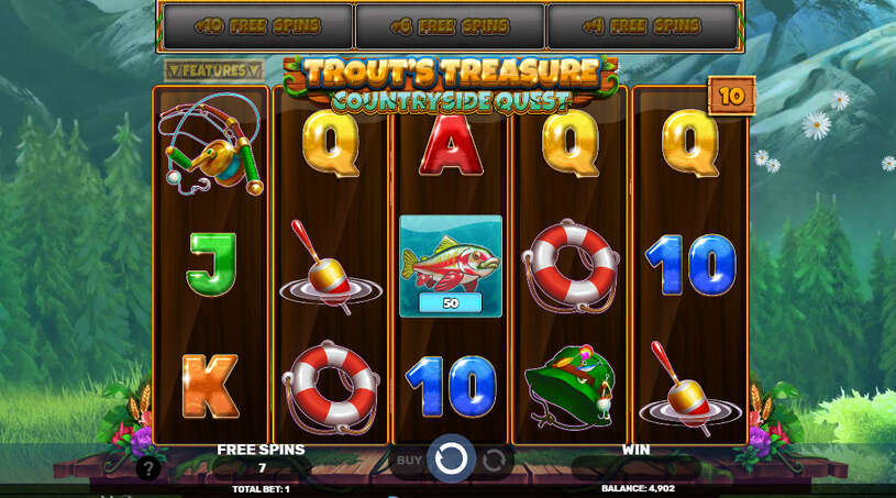 Trout's Treasure - Countryside Quest Slot Free Spins