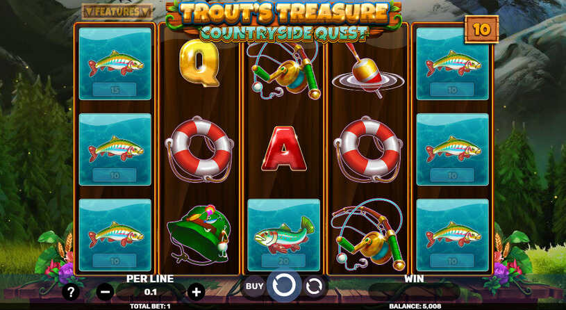 Trout's Treasure - Countryside Quest Slot gameplay